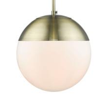 Golden 3218-L AB-AB - Golden Lighting Dixon 1-light Pendant in Aged Brass